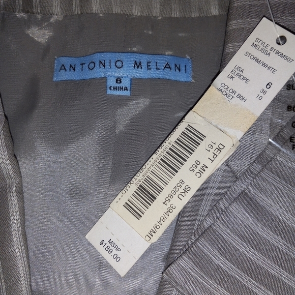 NWT Antonio Melani jacket suit blazer button TAN - Picture 8 of 12